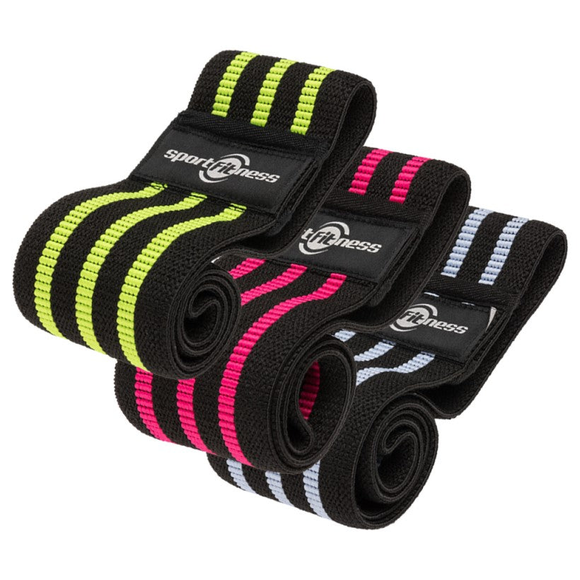 Kit De Bandas Elásticas En Tela (Set x 3) Sport Fitness